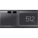 SAMSUNG MUF-512DA unità flash USB 512 GB USB tipo-C 3.2 Gen 1 (3.1 Gen 1) Grigio, Chiavetta USB grigio, 512 GB, USB tipo-C, 3.2 Gen 1 (3.1 Gen 1), 400 MB/s, Cuffia, Grigio