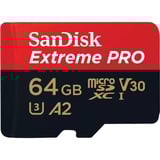 SanDisk Extreme PRO 64 GB MicroSDXC UHS-I Classe 10, Scheda di memoria 64 GB, MicroSDXC, Classe 10, UHS-I, 200 MB/s, 140 MB/s