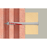 fischer Tassello a gambo lungo DuoXpand 8x100 T grigio chiaro/Rosso