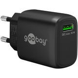 goobay Caricatore rapido USB-A QC (18 W), Caricabatterie Nero