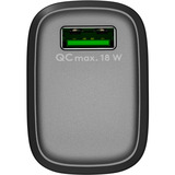 goobay Caricatore rapido USB-A QC (18 W), Caricabatterie Nero
