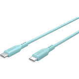 goobay Cavo in silicone USB 2.0 turchese, connettore USB-C > connettore USB-C turchese