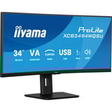 iiyama ProLite XCB3494WQSU-B1 Monitor PC 86,4 cm (34") 3440 x 1440 Pixel UltraWide Quad HD LED Nero, Monitor LED Nero (opaco), 86,4 cm (34"), 3440 x 1440 Pixel, UltraWide Quad HD, LED, 0,4 ms, Nero