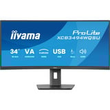 iiyama ProLite XCB3494WQSU-B1 Monitor PC 86,4 cm (34") 3440 x 1440 Pixel UltraWide Quad HD LED Nero, Monitor LED Nero (opaco), 86,4 cm (34"), 3440 x 1440 Pixel, UltraWide Quad HD, LED, 0,4 ms, Nero