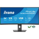 iiyama ProLite XCB3494WQSU-B1 Monitor PC 86,4 cm (34") 3440 x 1440 Pixel UltraWide Quad HD LED Nero, Monitor LED Nero (opaco), 86,4 cm (34"), 3440 x 1440 Pixel, UltraWide Quad HD, LED, 0,4 ms, Nero