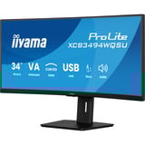iiyama ProLite XCB3494WQSU-B1 Monitor PC 86,4 cm (34") 3440 x 1440 Pixel UltraWide Quad HD LED Nero, Monitor LED Nero (opaco), 86,4 cm (34"), 3440 x 1440 Pixel, UltraWide Quad HD, LED, 0,4 ms, Nero
