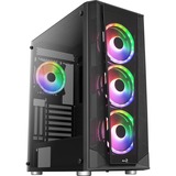 Aerocool Prism ARGB Midi Tower Nero Nero, Midi Tower, PC, Nero, ATX, micro ATX, Mini-ITX, ABS, SPCC, Indietro, Frontale