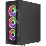 Aerocool Prism ARGB Midi Tower Nero Nero, Midi Tower, PC, Nero, ATX, micro ATX, Mini-ITX, ABS, SPCC, Indietro, Frontale