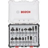 Bosch 2 607 017 472 fresa Carburo, Legno, 8 mm, Nero, Acciaio inossidabile, Bianco, DIN EN-847