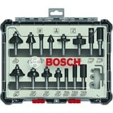 Bosch 2 607 017 472 fresa Carburo, Legno, 8 mm, Nero, Acciaio inossidabile, Bianco, DIN EN-847