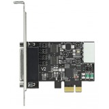 DeLOCK 89909 scheda di interfaccia e adattatore Interno Seriale PCIe, Seriale, A basso profilo, RS-232, Nero, 230,4 Kbit/s