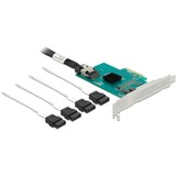 DeLOCK Scheda PCI Express con 4 x SATA 6 Gb/s RAID e HyperDuo, Scheda di interfaccia 