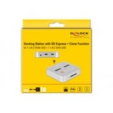DeLOCK Stazione di docking e clonazione USB 3.0 M.2 NVMe/M.2 SATA/SD, Docking station 