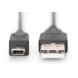 Digitus Cavo di collegamento USB 2.0 USB-A (spina) > Mini-USB (spina) Nero
