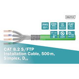 Digitus Cavo di posa professionale Cat.8.2 S/FTP simplex, Dca verde