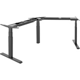Digitus Struttura per tavolo con altezza regolabile elettricamente, design con spigolo di 120°, Base Nero, design con spigolo di 120°, 159 kg, Elettrico, 38 mm/s, A forma di Y, 3 gamba/gambe, Nero