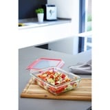 Emsa CLIP & CLOSE N1040600 recipiente per cibo Rettangolare Scatola 0,7 L Trasparente 1 pz, Casella trasparente/Rosso, Scatola, Rettangolare, 0,7 L, Trasparente, Vetro, 420 °C