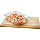Emsa CLIP & CLOSE N10406 Rettangolare Scatola 0,7 L Trasparente 1 pz, Casella trasparente/Rosso, Scatola, Rettangolare, 0,7 L, Trasparente, Vetro, 420 °C