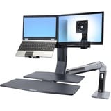 Ergotron Kit di conversione WorkFit da monitor e laptop a doppio display, Supporto Nero