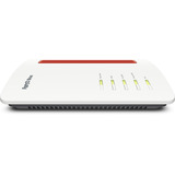FRITZ! Box 5690 Router wireless, Router in fibra ottica Box 5690, Wi-Fi 7 (802.11be), Dual-band (2.4 GHz/5 GHz), Collegamento ethernet LAN, Rosso, Bianco, Router da tavolo