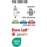 High Peak Sacco a pelo a mummia Pak 1000 ECO verde scuro/Rosso