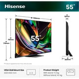 Hisense 55UR8DS RGB MiniLED, Televisore LED Nero/grigio scuro