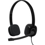 Logitech H151 Auricolare Cablato A Padiglione Ufficio Nero, Headset Nero, Cablato, Ufficio, 20 - 20000 Hz, 80 g, Auricolare, Nero