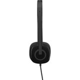 Logitech H151 Auricolare Cablato A Padiglione Ufficio Nero, Headset Nero, Cablato, Ufficio, 20 - 20000 Hz, 80 g, Auricolare, Nero