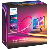 Philips Hue Hue Play Gradient Lightstrip per PC, Striscia LED Nero/Bianco, Philips Hue Play Gradient Lightstrip per PC, Striscia LED intelligente, Bluetooth/Zigbee, Nero, LED, Silicone, Lampadina/e non sostituibile/i