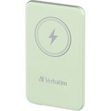Verbatim Charge 'n' Go Polimeri di litio (LiPo) 5000 mAh Carica wireless Verde, Powerbank  verde chiaro, 5000 mAh, Polimeri di litio (LiPo), Quick Charge 3.0, Carica wireless, Verde