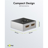 goobay 58486, Switch HDMI Nero/Argento