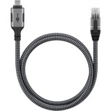 goobay Cavo Ethernet USB-C 3.2 Gen2 connettore > connettore RJ-45, Scheda di rete Nero/Argento