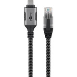 goobay Cavo Ethernet USB-C 3.2 Gen2 connettore > connettore RJ-45, Scheda di rete Nero/Argento