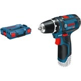 Bosch GSR 10,8-2-LI Professional Senza chiave Nero, Blu, Rosso, Trapano avvitatore blu/Nero, 8-2-LI Professional, Trapano con impugnatura a pistola, Senza chiave, Nero, Blu, Rosso, 1 cm, 1,9 cm, 1 cm