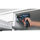 Bosch GSR 10,8-2-LI Professional Senza chiave Nero, Blu, Rosso, Trapano avvitatore blu/Nero, 8-2-LI Professional, Trapano con impugnatura a pistola, Senza chiave, Nero, Blu, Rosso, 1 cm, 1,9 cm, 1 cm