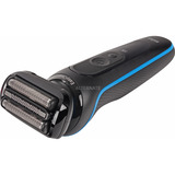 Braun Series 5 52-B1000s Rasoio Nero Nero/Blu, Rasoio, Nero, Pulsanti, Intensivo, Normale, Batteria, Ioni di Litio