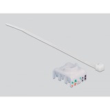 DeLOCK Adattatore su guida DIN con modulo Keystone RJ-45 > Cat.6a LSA, Modulo di Keystone grigio