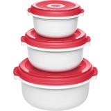 Emsa 518999 recipiente per cibo Rosso, Bianco 3 pz, Casella bianco/Rosso, Rosso, Bianco, Plastica, Germania, 135 mm, 245 mm, 310 mm