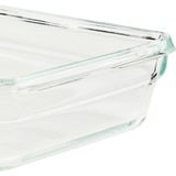 Emsa CLIP & CLOSE N1041100 recipiente per cibo Rettangolare Scatola 2 L Trasparente 1 pz, Casella trasparente/Rosso, Scatola, Rettangolare, 2 L, Trasparente, Vetro, 420 °C