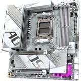 GIGABYTE B850M AORUS ELITE WIFI6E ICE Scheda Madre - Processori AMD Ryzen Serie 9000, 12+2+1 fasi VRM digitali, fino a 8200MHz DDR5 (OC), 1xPCIe 5.0 + 1xPCIe 4.0 M.2, LAN 2.5, WIFI 7, USB 3.2 Gen 2 argento/Bianco, 12+2+1 fasi VRM digitali, fino a 8200MHz DDR5 (OC), 1xPCIe 5.0 + 1xPCIe 4.0 M.2, LAN 2.5, WIFI 7, USB 3.2 Gen 2, AMD, Socket AM5, AMD Ryzen 7000 Series, AMD Ryzen 8000 Series, AMD Ryzen 9000 Series, Socket AM5, DDR5-SDRAM, 256 GB