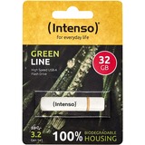 Intenso Green Line 32 GB, Chiavetta USB beige/marrone