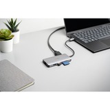 Kensington Hub portatile senza driver 8-in-1 USB-C UH1400P argento, USB 3.2 Gen 1 (3.1 Gen 1) Type-C, 85 W, 10,100,1000 Mbit/s, Nero, Argento, MicroSD (TransFlash), SD, Cina