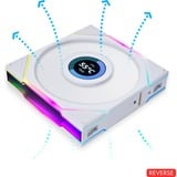 Lian Li UNI FAN TL120 LCD, Ventola bianco, Reverse Blade, 124 mm
