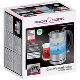ProfiCook Bollitore d'acqua in vetro PC-WKS 1228 G accaio/Nero