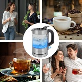 ProfiCook Bollitore d'acqua in vetro PC-WKS 1228 G accaio/Nero