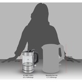 ProfiCook Bollitore d'acqua in vetro PC-WKS 1228 G accaio/Nero