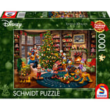 Schmidt Spiele Thomas Kinkade Studios: Disney - Mickey e Minnie addobbano l'albero, Puzzle 