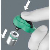 Wera 8100 SA 13 Set di cricchetti Zyklop Comfort, 1/4", Set di strumenti Nero/Verde