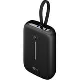 goobay Powerbank 10.000 mAh, cavo USB-C integrato 13 cm, 20 watt Nero