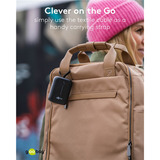 goobay Powerbank 10.000 mAh, cavo USB-C integrato 13 cm, 20 watt Nero